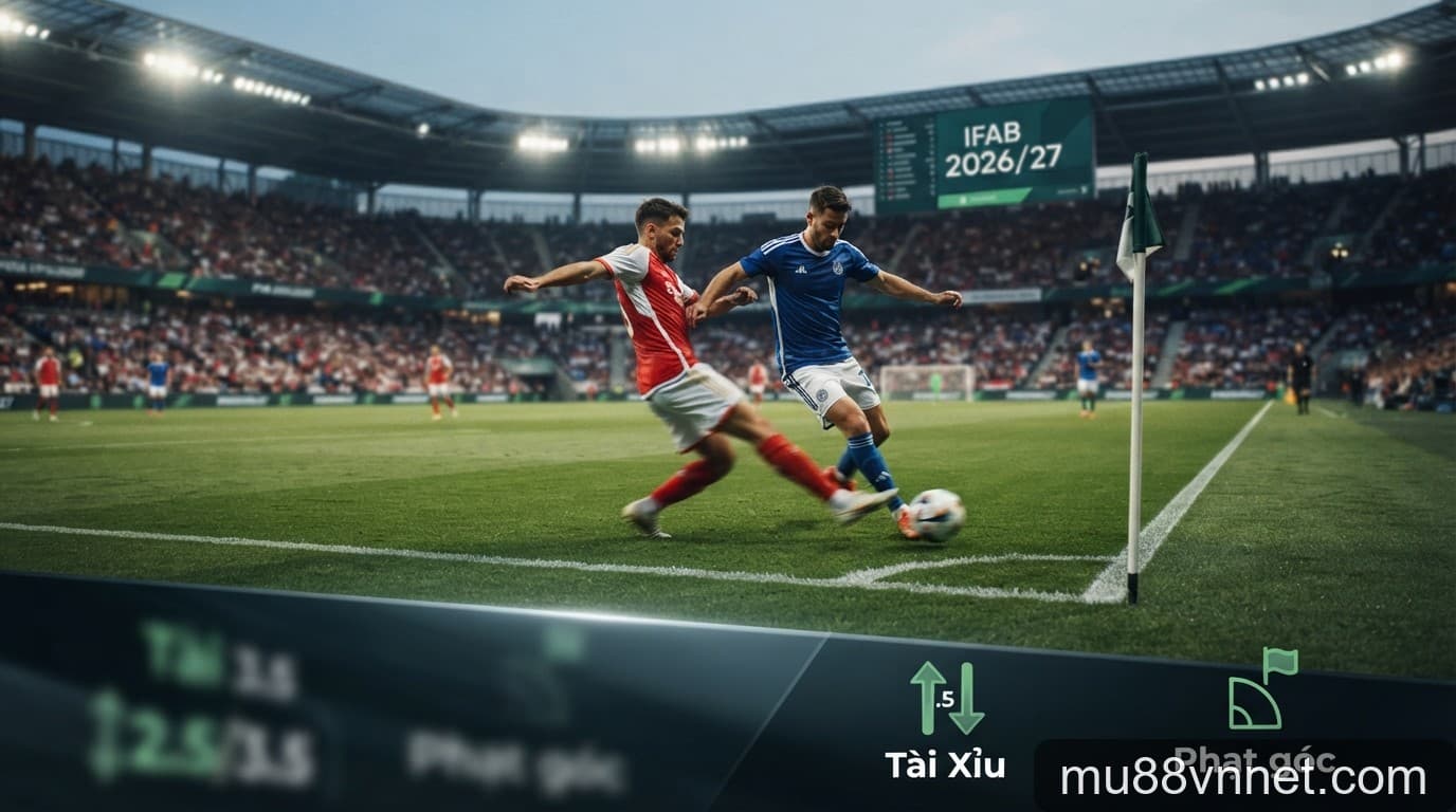 Giải mã luật IFAB 2026/27: Tác động thực tế đến kèo Tài Xỉu và Phạt góc