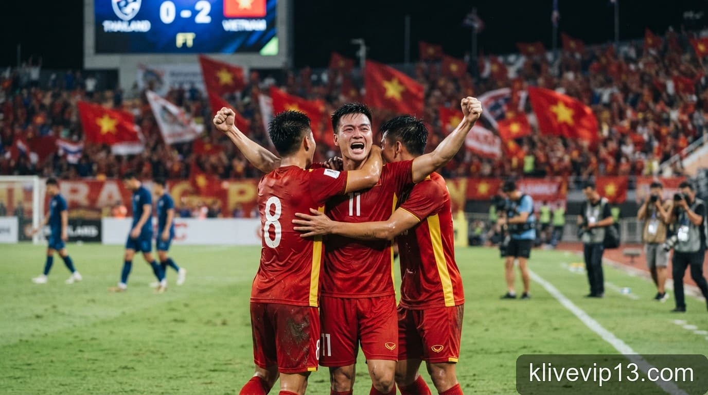 Việt Nam tiến gần ngôi vương ASEAN Cup 2026 sau chiến thắng thuyết phục trước Thái Lan